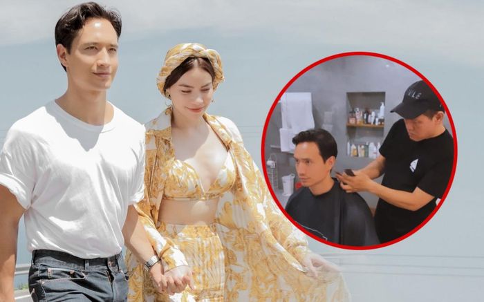 Hồ Ngọc Hà 'trốn con', dẫn Kim Lý đi cắt tóc chuẩn bị ăn Tết