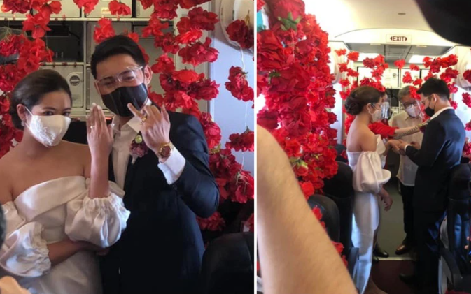 Chán mặt đất, cặp đôi tổ chức đám cưới lãng mạn ở độ cao hơn 11.000 mét