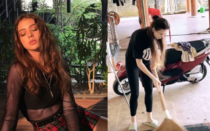 Bùi Tiến Dũng khoe khoảnh khắc bạn gái siêu mẫu ngoại quốc quét nhà đạt 'chuẩn' dâu hiền