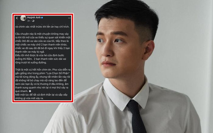 Huỳnh Anh lên tiếng thanh minh vụ gây tai nạn không chịu bồi thường: Do nhầm luật giao thông châu Âu