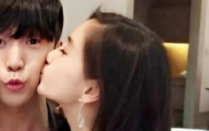 Angelababy gây xôn xao với bức hình hôn người đàn ông lạ mặt