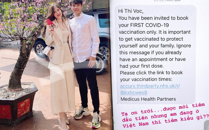 Vợ mới cưới của cầu thủ Văn Dũng bất ngờ nằm trong danh sách ưu tiên tiêm vaccine COVID-19
