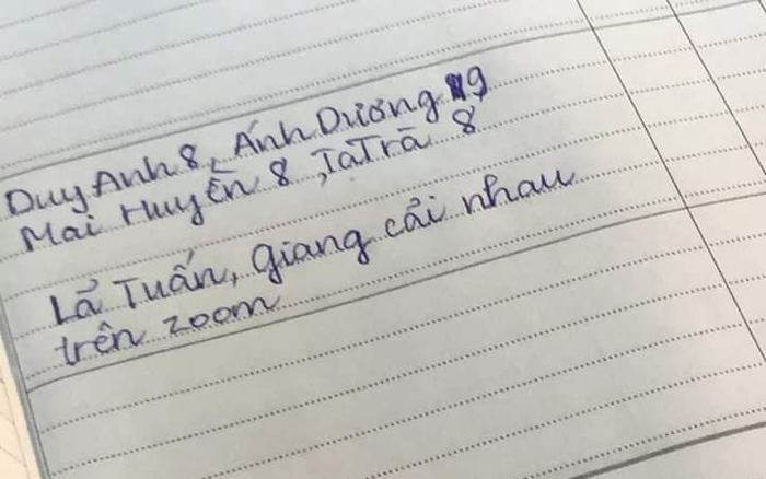 2 học trò cãi nhau chí chóe trong giờ học trực tuyến, bị cô giáo bêu tên lên sổ đầu bài 'mở bát' đầu năm
