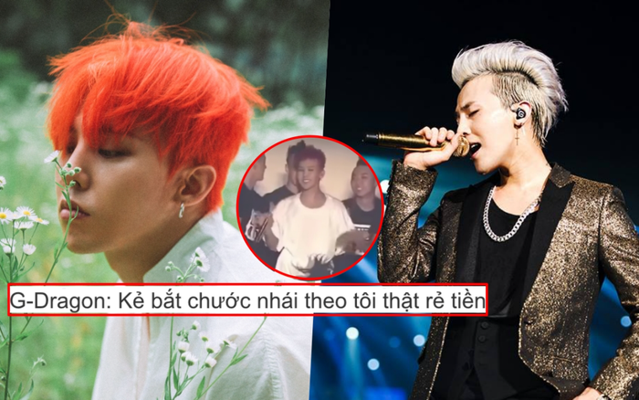 Giữa ồn ào đạo nhạc, dân mạng tâm đắc lời đáp trả của G-Dragon năm 2012: 'Kẻ đạo nhái tôi thật rẻ tiền'