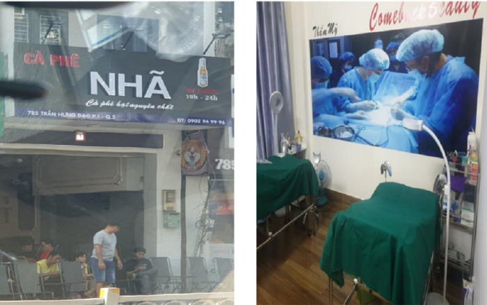 TP.HCM phát hiện một cơ sở phẫu thuật thẩm mỹ trá hình bên trong quán cà phê