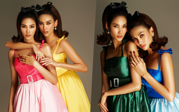 Võ Hoàng Yến - Hoàng Thùy pose dáng đỉnh cao, thần thái mê hoặc trong bộ ảnh chị em song sinh