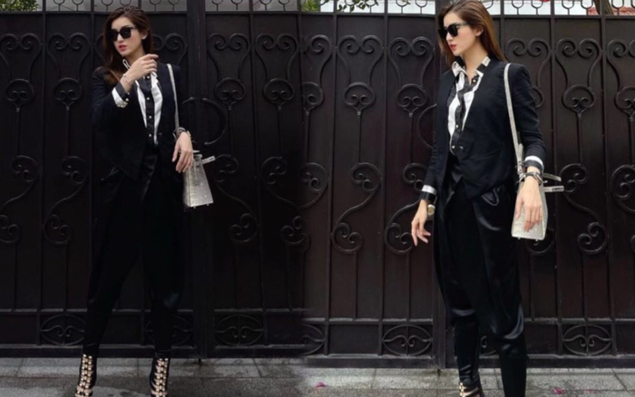 Á hậu Huyền My lên đồ đẹp trai như 'soái ca' ra phố ngày 8/3