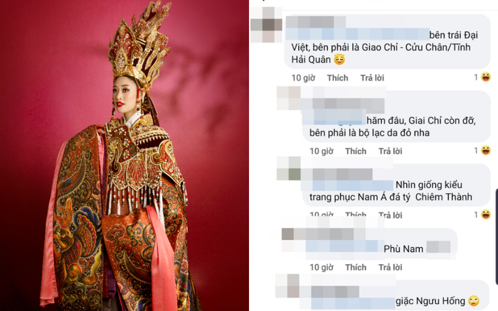 Trang phục Dương Vân Nga của Hoa hậu Khánh Vân bị fan chê tơi tả