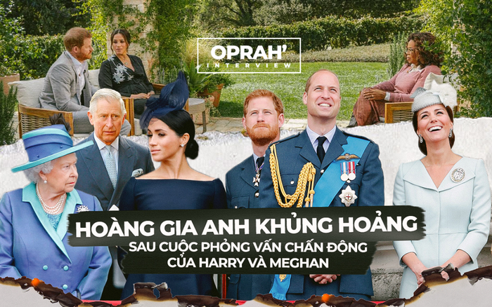 Hoàng gia Anh khủng hoảng sau cuộc phỏng vấn chấn động của Harry và Meghan