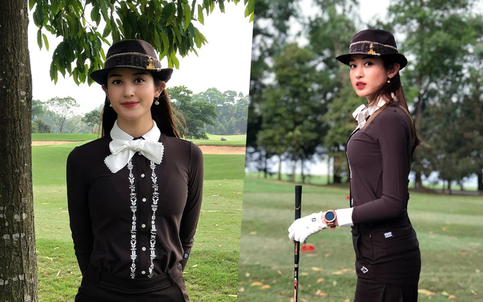 Á hậu Huyền My diện set đồ đánh golf như quý tộc Anh, khoe chân thon cực phẩm