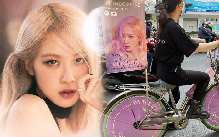 Fan Việt thuê hẳn cả dàn xe đạp, quảng bá cật lực cho màn solo của Rosé (BlackPink)