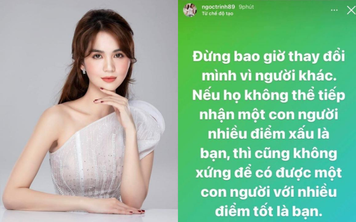 Ngọc Trinh lên tiếng sau khi bị chỉ trích: 'Đừng bao giờ thay đổi bản thân mình vì người khác'