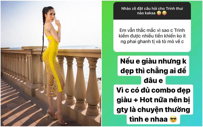 Ngọc Trinh giải thích cho fan: Đủ combo giống chị thì 'gato' là chuyện thường tình