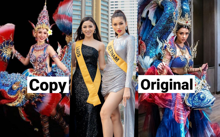 Đối thủ Ngọc Thảo tại Miss Grand 'đạo nhái' ý tưởng quốc phục Hoa hậu Hoàn vũ Thái Lan?