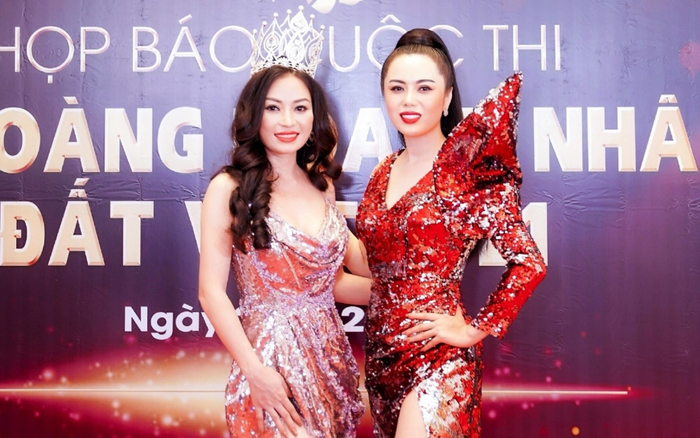 Hoa hậu Vũ Ngọc Anh cùng Á hậu Phạm Hợp rạng rỡ ngồi ghế nóng Nữ hoàng Doanh nhân đất Việt 2021