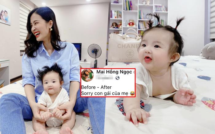 Đông Nhi xin lỗi vì lại ra tay làm tóc cho con gái: Đầu rối bù nhưng đáng yêu hết nấc!