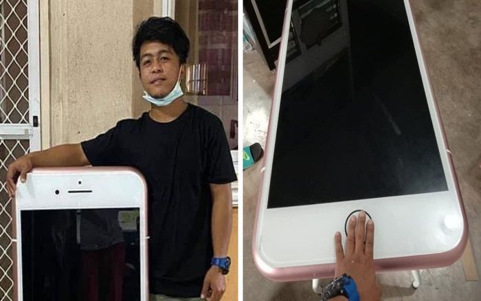 Mua iPhone online giá rẻ, thanh niên tá hỏa khi nhận hàng với kích cỡ khủng