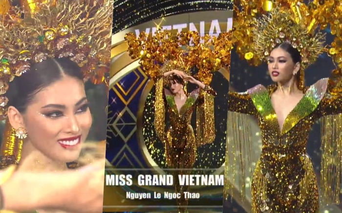 Ngọc Thảo tự tin trình diễn 'Lá ngọc cành vàng' phát sáng, hứa hẹn giật giải Best National Costume