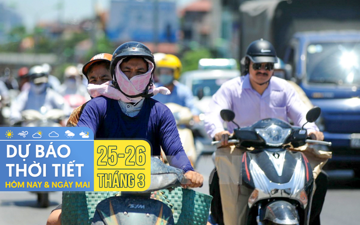 Dự báo thời tiết hôm nay và ngày mai 26/3: Miền Bắc ấm dần, miền Nam có nơi nắng nóng trên 36 độ C