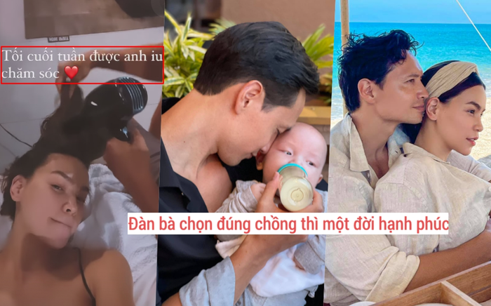 Hà Hồ viên mãn chọn đúng chồng: Kim Lý bế con cho uống sữa cực khéo, sấy tóc giúp vợ quá tình