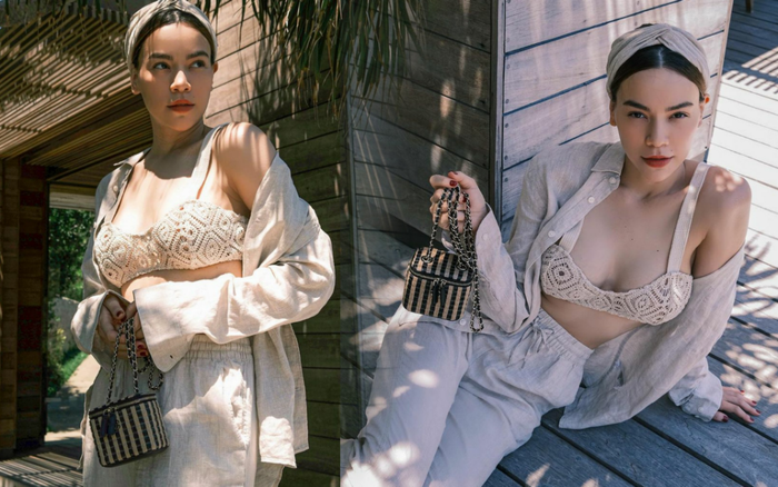 Hồ Ngọc Hà mặc bikini xuyên thấu, e ấp vòng 1 căng đầy 'đốn gục' tim fan