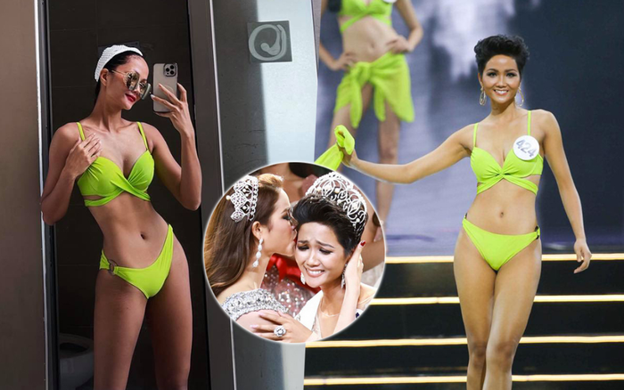 H'Hen Niê mặc lại bikini giật vương miện 4 năm trước: Tiết lộ tăng cân nhưng body chuẩn tỷ lệ vàng