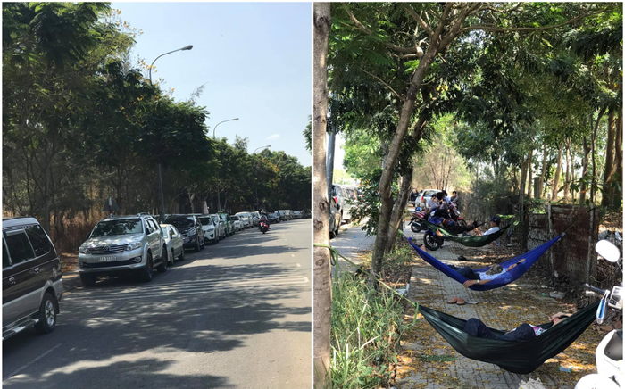 Xế hộp đậu kín 'Làng Đại học' trong kỳ thi đánh giá năng lực 2021, phụ huynh 'đội nắng' đợi con