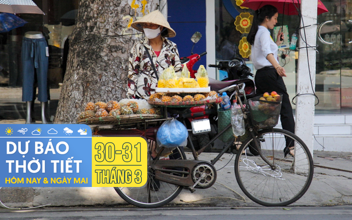 Dự báo thời tiết hôm nay và ngày mai 31/3: Cả nước ngày nắng nóng, chiều tối và đêm mưa dông