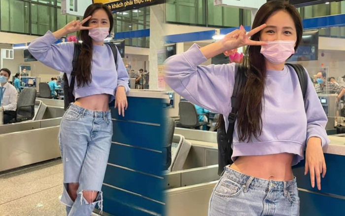 Mai Phương Thúy diện trang phục sân bay giản dị khoe vòng eo nhỏ xíu đến khó tin
