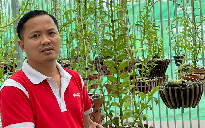 Nghệ nhân Nguyễn Duy Quý gặt hái được nhiều thành công từ nghề trồng lan