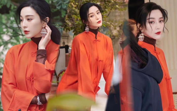 Phạm Băng Băng diện đồ truyền thống, đeo bông tai độc lạ, đẹp bất chấp camera thường