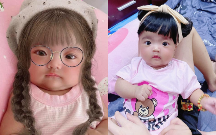 Ít tóc do đẻ thiếu tháng, con gái Mạc Văn Khoa được mẹ 'đầu tư' chục bộ tóc giả