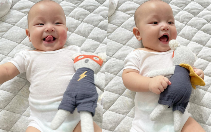 Hà Hồ khoe loạt ảnh Leon bị nẻ mặt như 'đánh má hồng': Fan vừa thương vừa 'cười no nê'