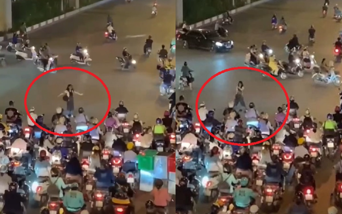 Cô gái trẻ tự tin nhảy múa giữa ngã tư đường khiến nhiều người ngơ ngác vì khó hiểu