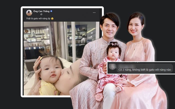 Ông Cao Thắng 'gato' Đông Nhi thơm má Winnie, fan tò mò: 'Ganh tị với nàng nào?'