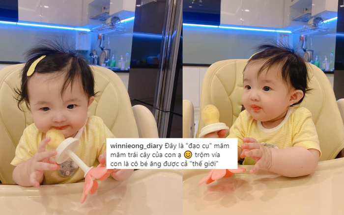 'Mẫu nhí' Winnie nhà Đông Nhi - Ông Cao Thắng trộm vía siêu đáng yêu: 'Con muốn ăn cả thế giới'