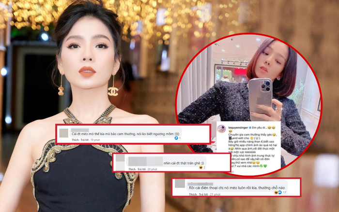 Đăng ảnh lên án nạn dùng app 'sống ảo', Lệ Quyên bị dân mạng soi ra chi tiết 'bóp méo' cả điện thoại