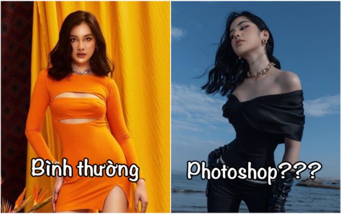 Tình trẻ chồng cũ Lệ Quyên bị soi photoshop quá đà, bóp eo quá lố như mất cả xương sườn