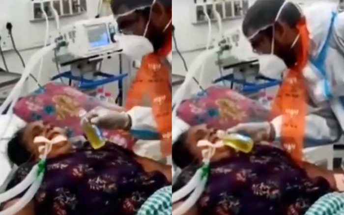 Video bệnh nhân Covid-19 bị ép uống nước tiểu bò gây xôn xao mạng xã hội