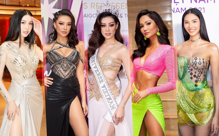 H'Hen Niê - Hoàng Thùy - Thúy Vân - Kim Duyên rạng rỡ đến cổ vũ Khánh Vân chinh chiến Miss Universe 2020
