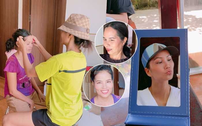 Tự make-up để tiết kiệm khi đi sự kiện, H'Hen Niê trổ tài trang điểm cho mẹ