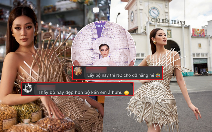 Thiết kế lấy cảm hứng 'Chợ Bến Thành' của Khánh Vân được fan khuyên thay thế National Costume Kén Em?