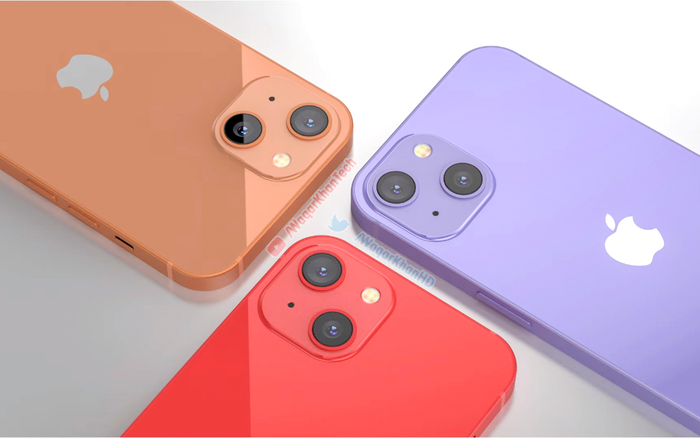 Mê mẩn với loạt iPhone 13 xanh - đỏ - tím - cam, camera xếp chéo đầy lạ lẫm