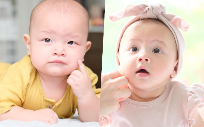 Lisa và Leon nhà Hà Hồ tròn 6 tháng tuổi: Cô Ba thần thái xuất sắc, cậu Út tay chống cằm đầy tư lự?