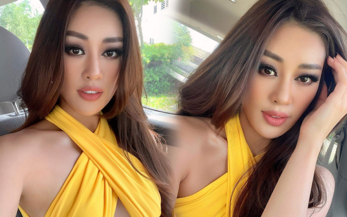 Khánh Vân khoe body hot 100°C, fan quốc tế lóa mắt vì chiếc váy cắt xẻ cực gắt