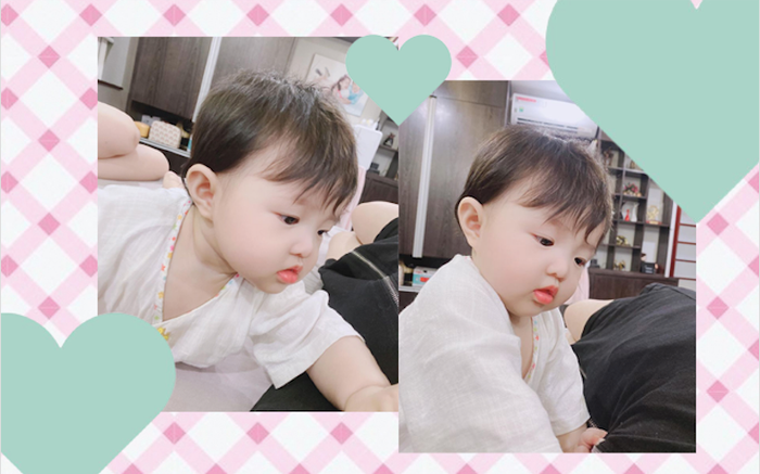 Winnie được mẹ vén tóc tém siêu đáng yêu: 'Bánh bao sữa hôm nay rất giống ba Ông Cao Thắng'