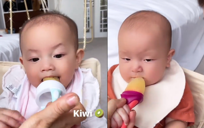 Thái độ trái ngược của Lisa và Leon khi được mẹ cho chơi xích đu và ăn trái cây