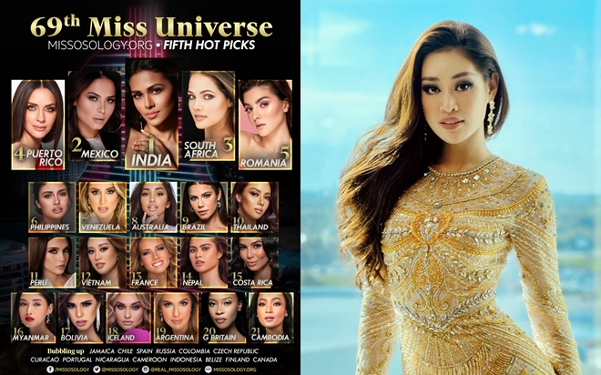 Sau 4 ngày khai màn, Khánh Vân tăng vọt thứ hạng từ top 21 lên top 12 Miss Universe 2020