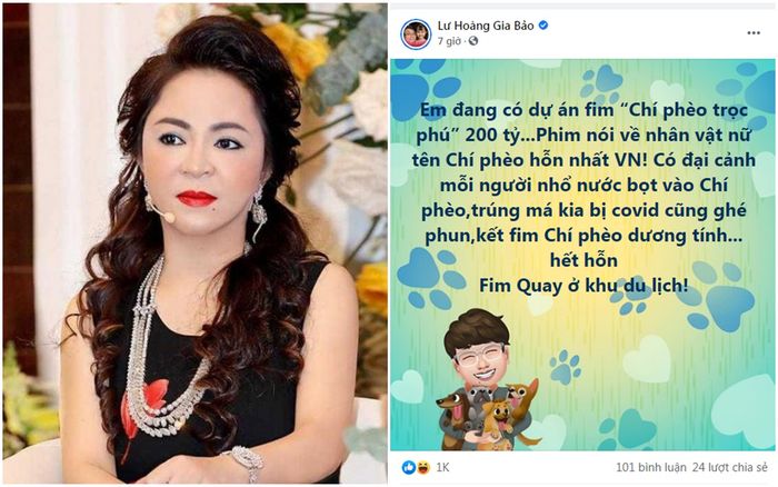 Con trai nuôi Hoài Linh 'đá xéo' bà Phương Hằng vô cùng sâu cay sau khi bố bị réo tên liên tục