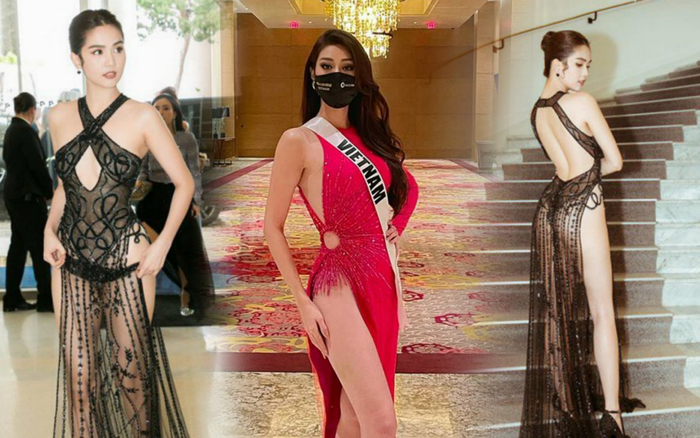 Khánh Vân, Ngọc Trinh mang váy xẻ siêu cao 'gây bão' truyền thông quốc tế